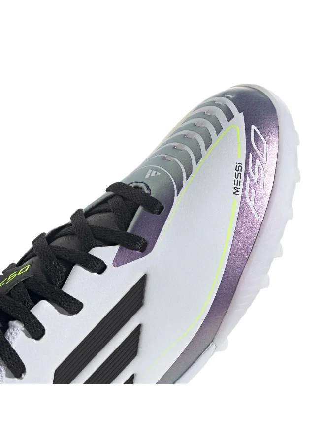 adidas أحذية كرة قدم F50 ليج TF J ميسي أبيض