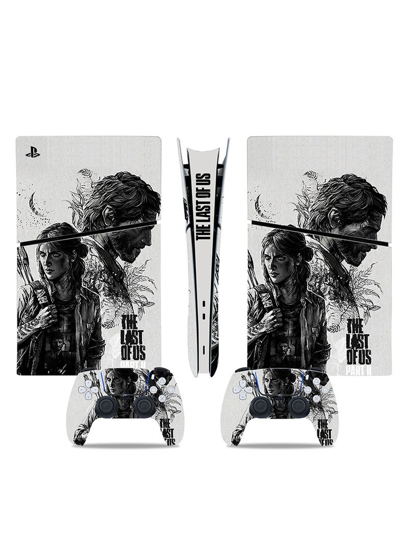 Sony PS5 Slim Console Controller Skins Set, Skin Wrap Decal Sticker PS5 Slim Digital Edition Console, Protective Film Sticker for PS5 Slim (The Last Of Us), PS5 Slim Digital Edition Console Sticker - Image 1