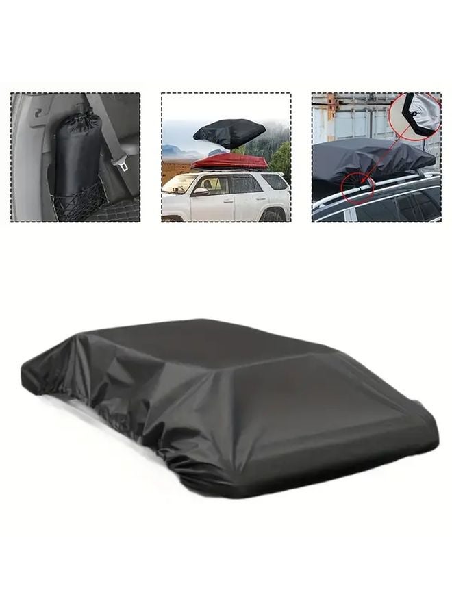 Universal M Size Car Roof Rack Cover 210D Silvery Coated Waterproof - Image 2