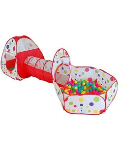 BabyGo BabyGo Portable Kids 3-in-1 Colorful Dotted Theme Tunnel Playhouse Ball Pool Ball Pit Tent Summer Indoor Outdoor Play Fun Toy (Balls not Included, Multi Color)  - Image 1