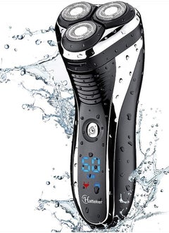Hatteker Electric Shaver Rotary Razor Men Cordless Beard Trimmer Pop-Trimmer Waterproof  - Image 1
