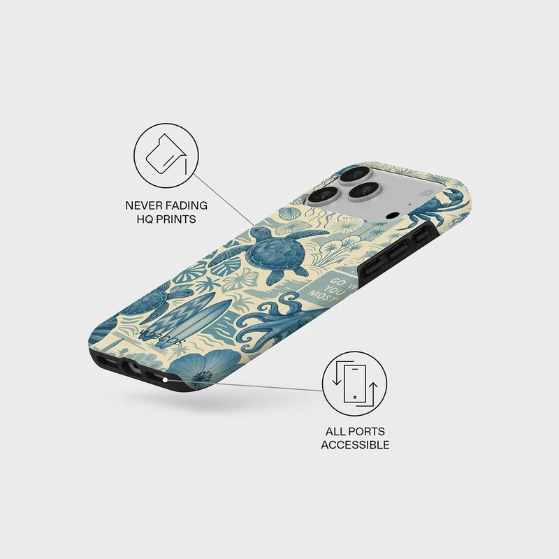 Mobcos Mobcos iPhone 17 Pro Ocean Blueprint Mobcos iPhone 17 Pro Ocean Blueprint Premium Case Compatible with Hybrid Dual-Layer Hard Shell + Silicone Protection - Scratch-Resistant Shockproof Mobile Cover  | Best Price UAE