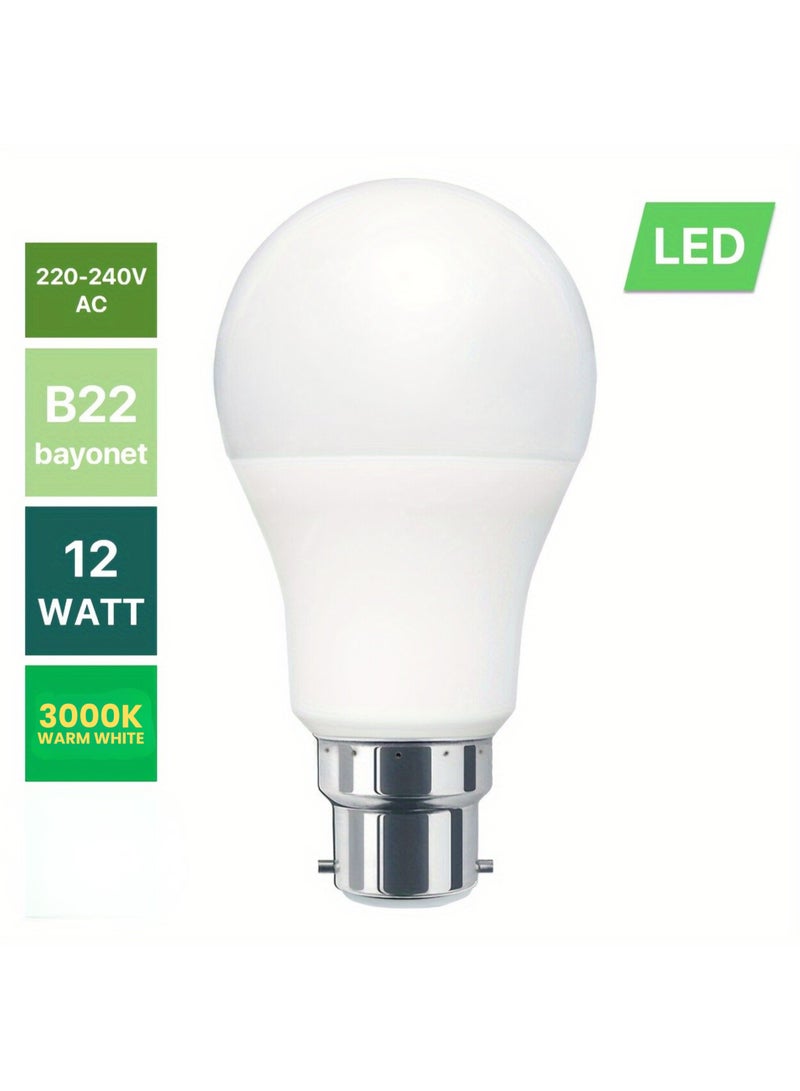 MODI 12W B22 LED Bulb Warm White 3000K  MD-B1114 (2PCS/3PCS/5PCS/10PCS) – Energy Saving, High Brightness, Long Life – - Image 1
