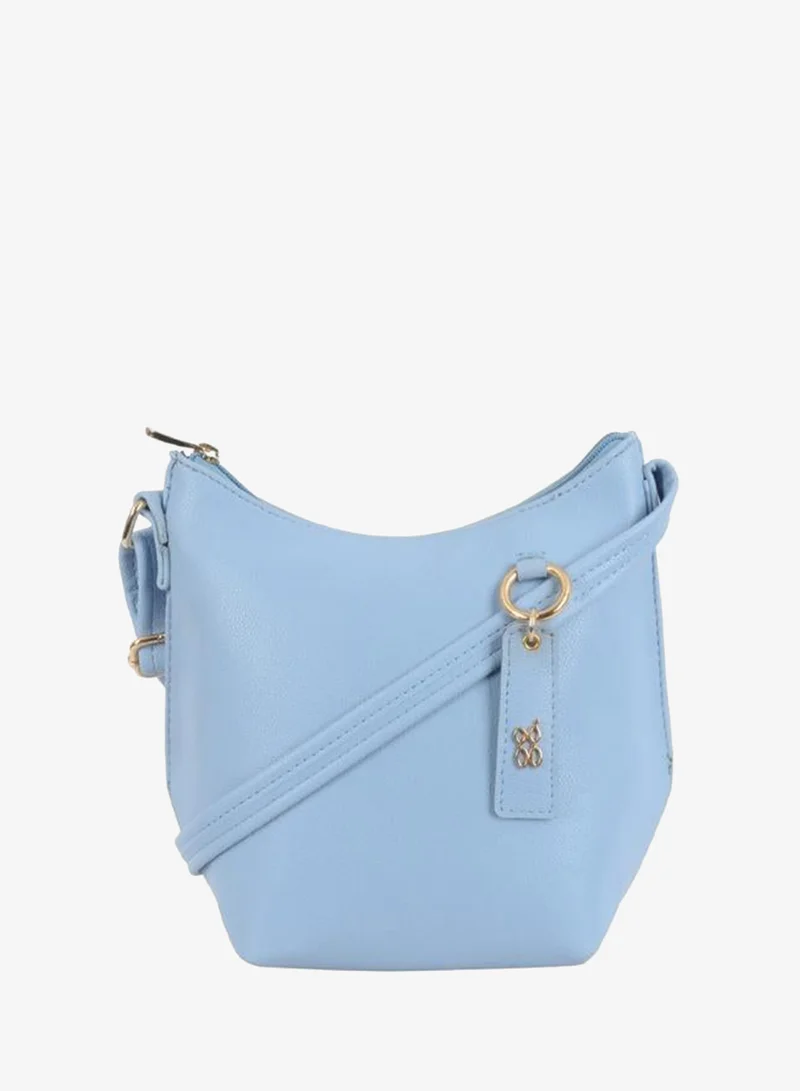 باجيت حقيبة كتف نسائية زرقاء صغيرة الحجم | حقيبة يد أنيقة وعصرية تُحمل على الكتف