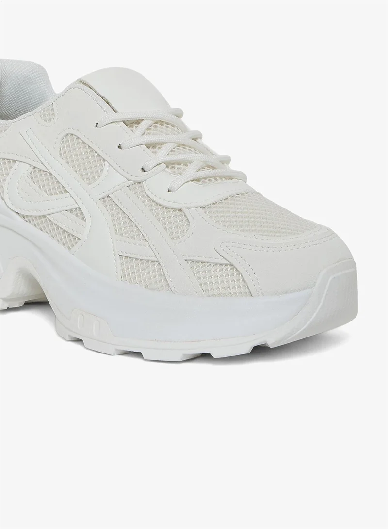 Geoomnii WHITE GEOOMNII All-Day Comfort with Sports Shoes for Women – Breathable Mesh, Cushioned Insole, Lightweight Feel, Non-Slip Grip, Flexible Fit for Women | Best Price UAE