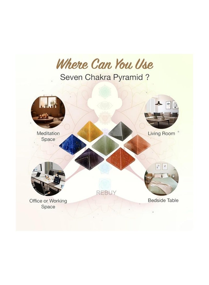 ربي REBUY Seven Chakra Pyramid Set  - Image 2