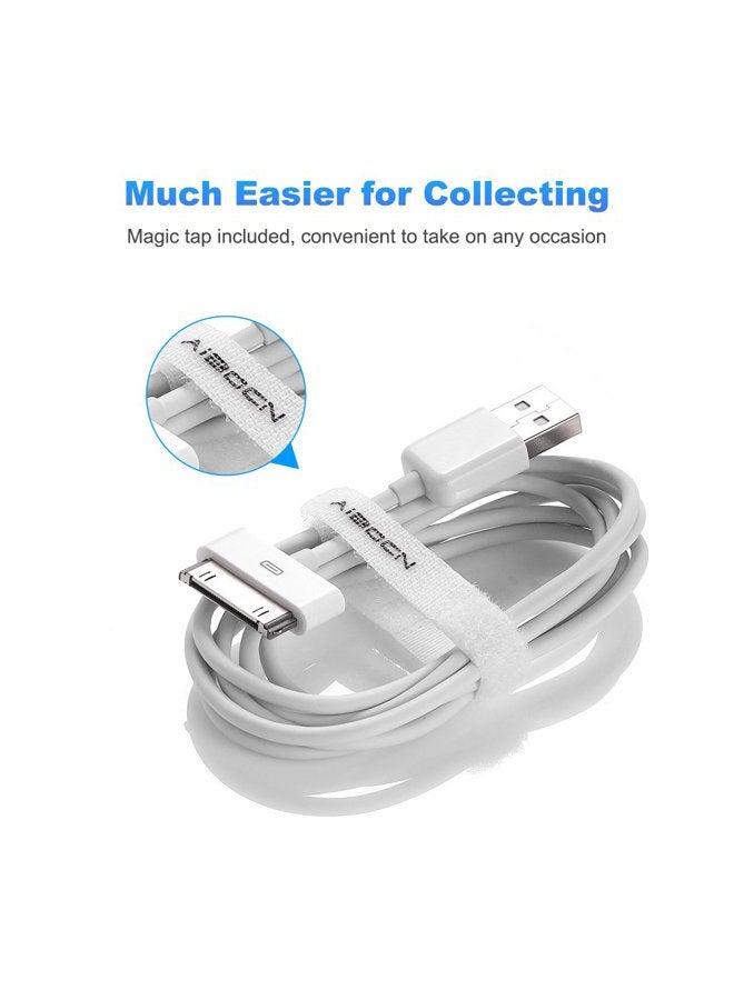 Aibocn كابل دوك للشحن والمزامنة معتمد من MFi بموصل 30 دبوس لجهاز iPhone 4 4S / iPad 1 2 3 / iPod Nano / iPod Touch - أبيض - Image 3