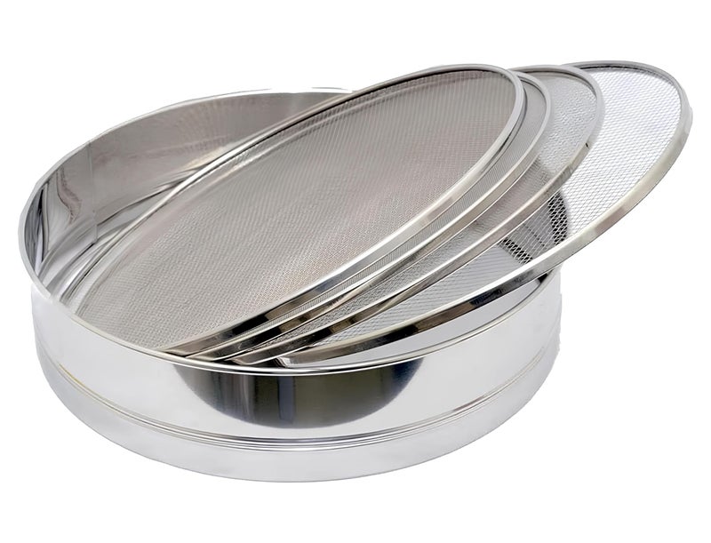 Xtend Smart Stainless Steel 4 in 1 Interchangeable sieves for Wheat Rice Atta Maida Sieve (Silver Pack of 5) - Image 2