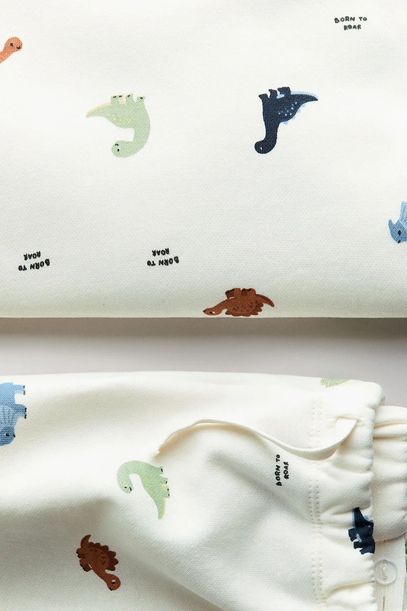H&M 2-piece printed sweatshirt set