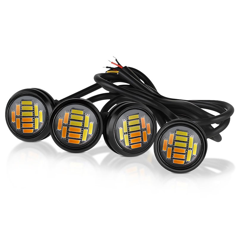 JRQLOV Eagle Eye 4014 23mm 12 SMD Led LightUltra thin Daytime Running Lights DRL Tail Lights Bulbs 12V Fog Light Reverse Turn Signal Light Backup Light Marker DIY for All Car Truck Boat Motorcycle - Image 2