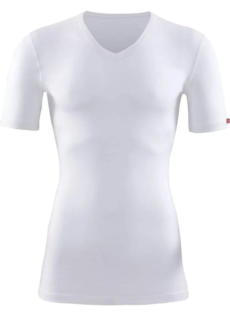 Blackspade V Neck Short Sleeve White Thermal 1263