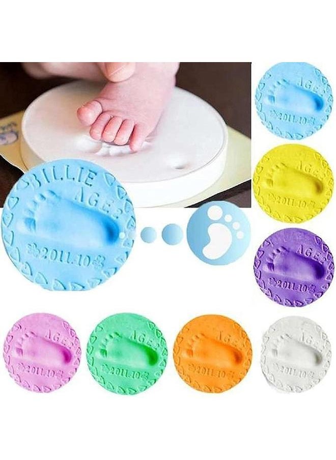 Thoraya - DIY Baby Care Hand Foot Inkpad Handprint Footprint Fingerprint 7 Color Soft Clay Fluffy Foam Supplies Antistress Kids Toys for Children - Image 1