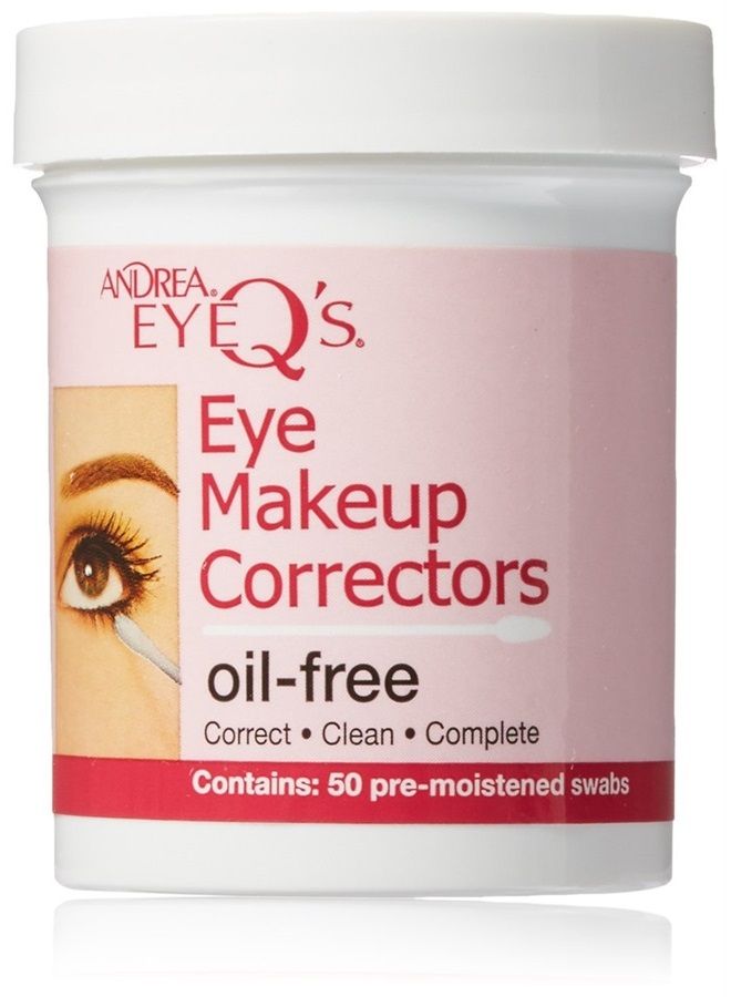 Andrea Eyeq's Oil-free Eye Make-up Correctors Pre-moistened Swabs, (Pack of 6) 300 Count - Image 1