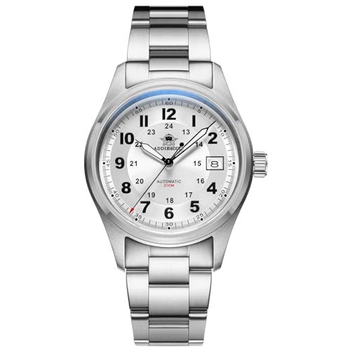 ADDIESDIVE Mens Watches 39 MM Automatic Waterproof 200 M Mechanical NH35A BGW9 Analog Stainless Steel Field Watch - Image 1