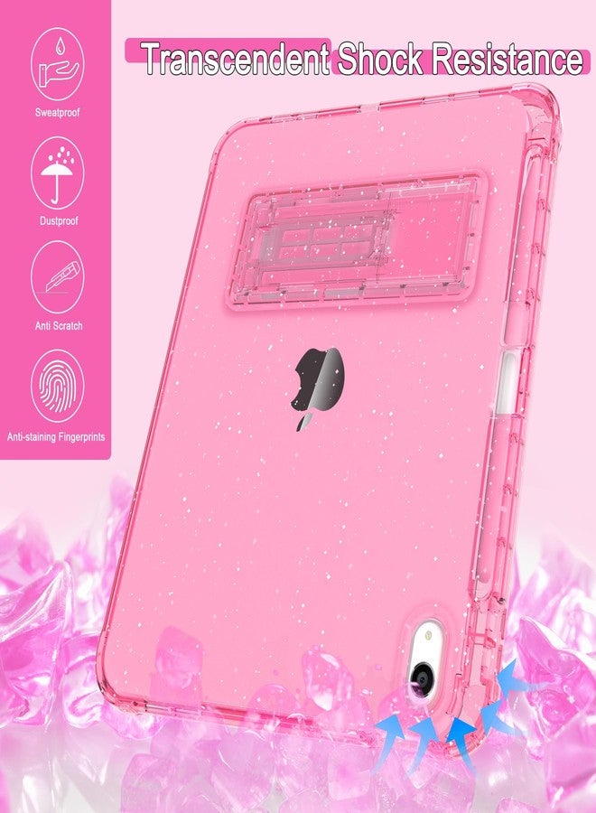 Rantice Case for iPad A16 11-inch 11th Generation, iPad 10th Generation Case 10.9 Inch, Pencil Holder & Kickstand - Slim, Glittery and Shockproof Bumper for Women and Girls, Pink Glitter - Image 4