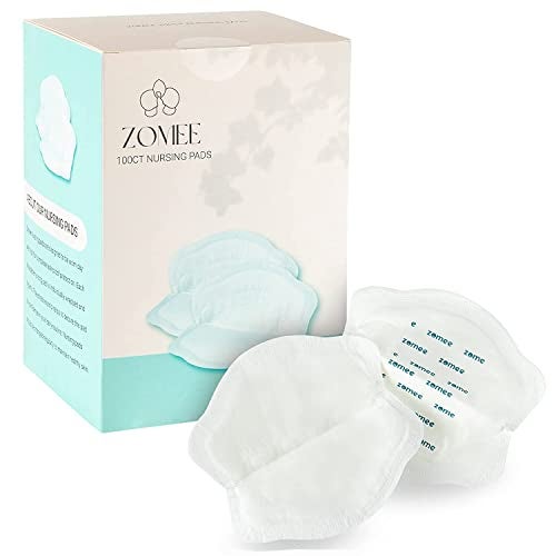 Zomee Disposable Breast Pads for Breastfeeding UltraAbsorbentLeakProofDiscreetSecure Highly Portable Individually Wrapped Soft BPAFree Pack of 100 - Image 1