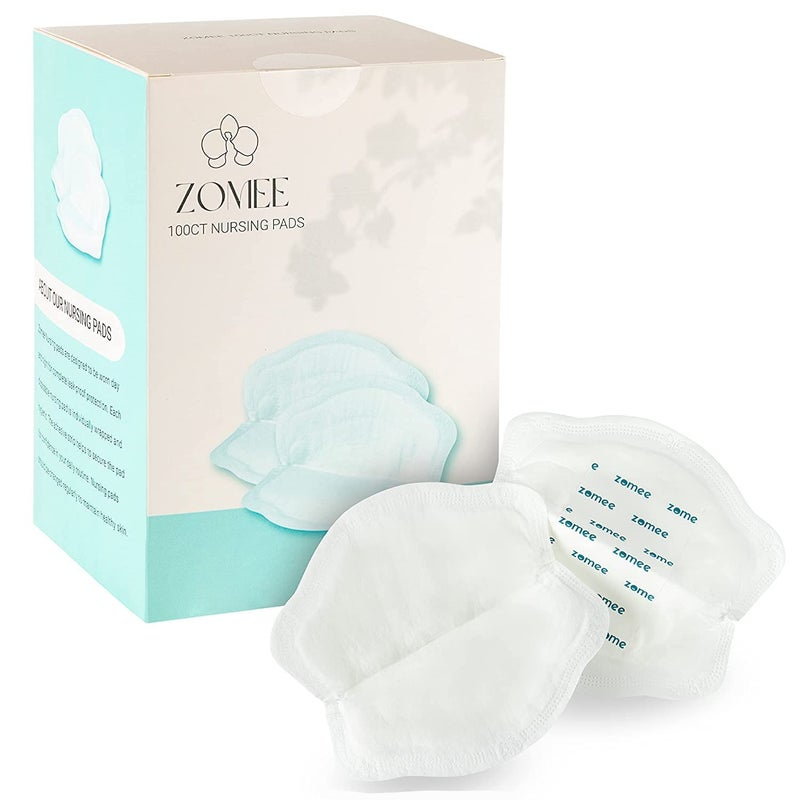 Zomee Disposable Breast Pads for Breastfeeding UltraAbsorbentLeakProofDiscreetSecure Highly Portable Individually Wrapped Soft BPAFree Pack of 100 - Image 3