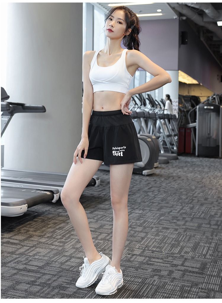 UTDOORWEAR Women's Summer Sports Quick Dry Breathable Slim Yoga Sports Running Fitness Lining Fake Two-piece Shorts