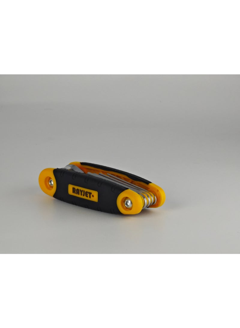 RAYJET Folding Flat Head Hex Key Set – Portable Multi-Tool Allen Wrenches