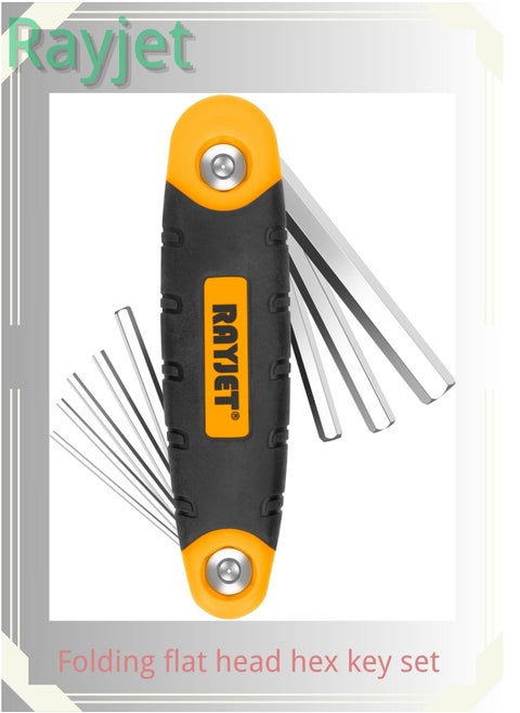 RAYJET Folding Flat Head Hex Key Set – Portable Multi-Tool Allen Wrenches