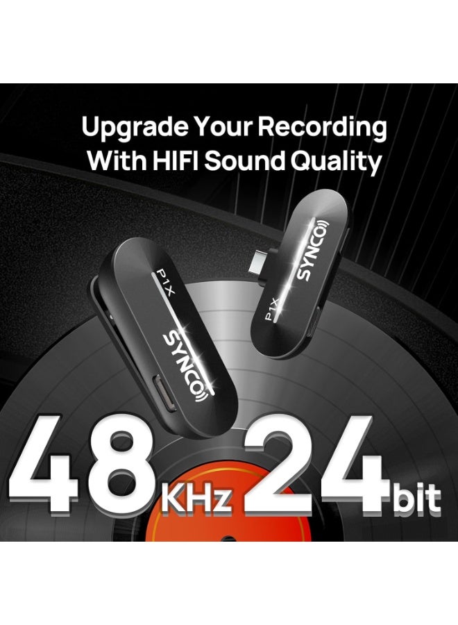 SYNCO P1XT Wireless Lavalier Microphone USB C for iPhone 15 Android Professional Lapel Mic for YouTube TikTok Vlogging Streaming Video Recording Type C Devices - Image 2