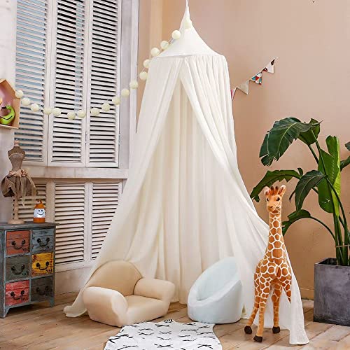 CREATIVE TEXTILES Bed Canopy for Children Round Dome, Cotton Mosquito Net, Room Decoration Reading Nook(Sea Green)) - Image 4