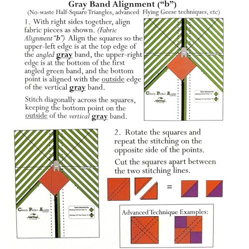 New Leaf Stitches Clearly Perfect Angles Template by New Leaf Stitches – Color Coded Fabric Alignment Guide for Sewing 45 Degree Angles - Image 5
