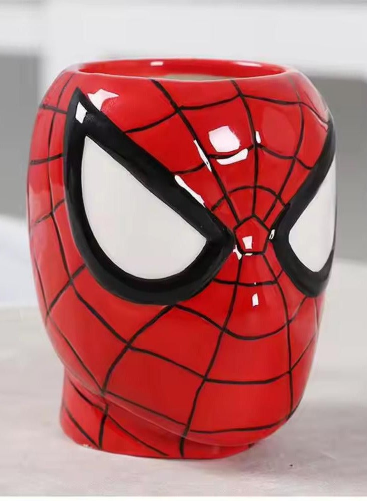 سبايدر مان كوب قهوة سيراميك بتصميم سبايدرمان | مج مشروبات كرتوني ثلاثي الأبعاد للأطفال والكبار | مثالي للهدايا والمشروبات الساخنة والباردة