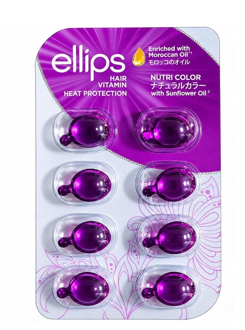 Ellips Nutri Color, Hair Vitamin Heat Protection - 8 Pieces - Image 1