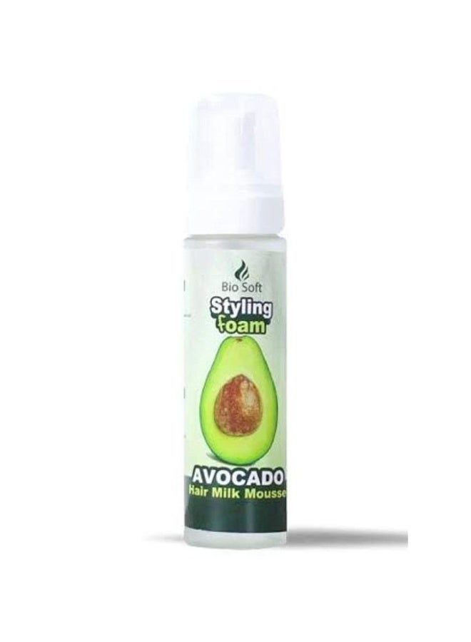 Bio Soft styling foam avocado hair milk mousse 200ml - Image 1