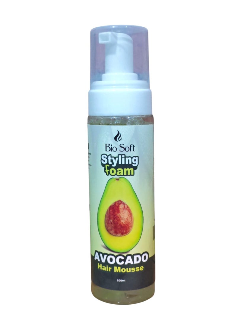 Bio Soft styling foam avocado hair milk mousse 200ml - Image 2