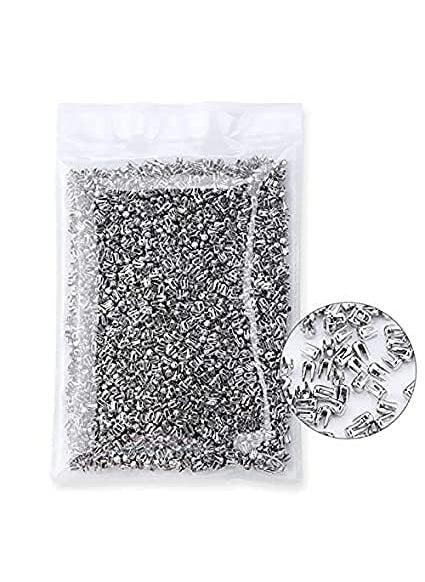 Generic Prabhas Designs Nails Rivet for Pearl Setting Machine 50g Approx 1800 pcs Pearl Rivet Buttons Pearl Hand made Tools for HatsShoesClothesBags Skirt Setting Machine Silver color 50 Grams  - Image 2