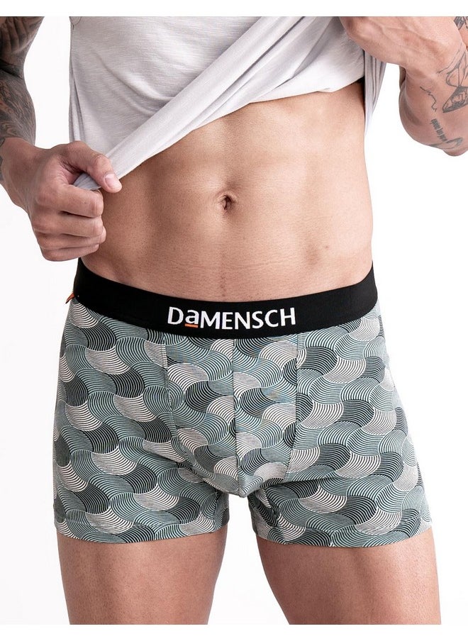 DaMENSCH DAMENSCH Men's Regular Fit Printed Cotton Trunks | Combed Cotton, Stretchy Fabric, Anti-Bacterial and Microfibre Waistband  - Image 1
