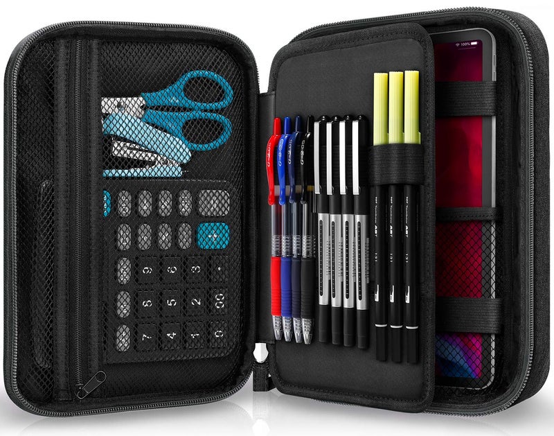 Zannaki Big Capacity Storage Pouch Marker Pen Pencil Case Simple Stationery Bag Box Art Tool Sketch Storage Boxes for Bullet Journal Middle High School Office College Student Girl Women Adult Teen