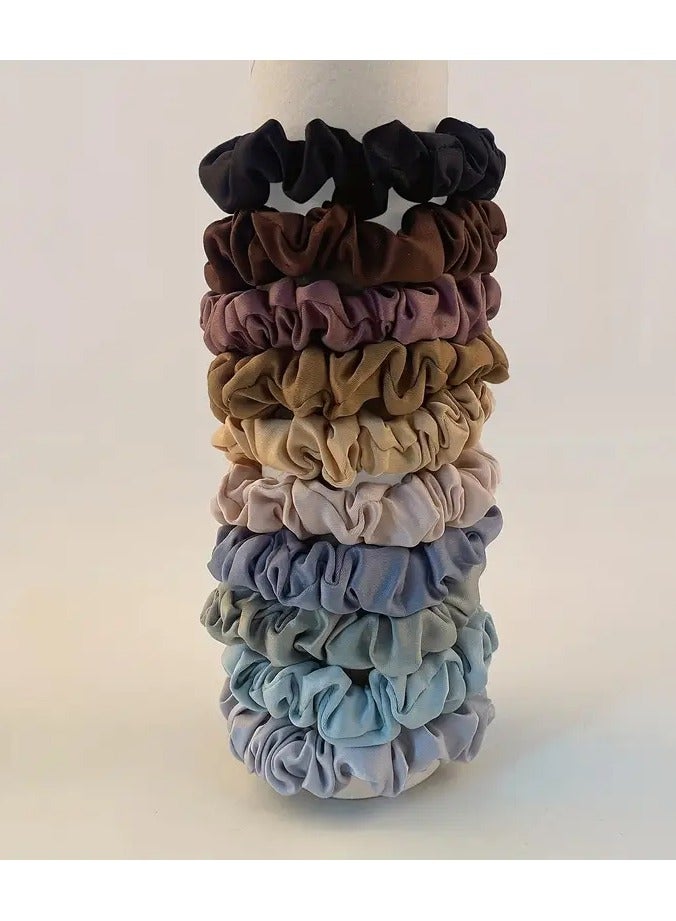 Ucanbe 10pcs Chic Pleated Hair Ties - Soft Elastic Hair Loops for Stylish Updos, Trendy Hair Styling Accessories for Women, Daily Wear, Hair Management and Organization - Image 5