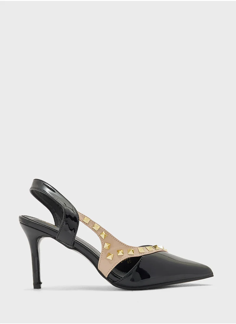 ELLA Stud Sling Back Pump