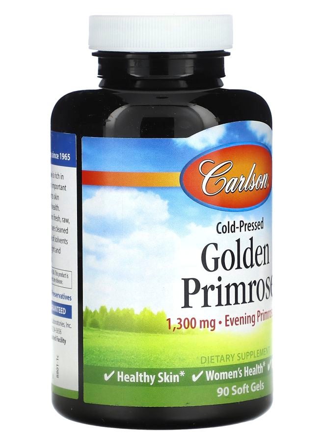 Carlson زيت الربيع الذهبي المضغوط على البارد 1300 ملغ 90 كبسولة لينة - Image 2