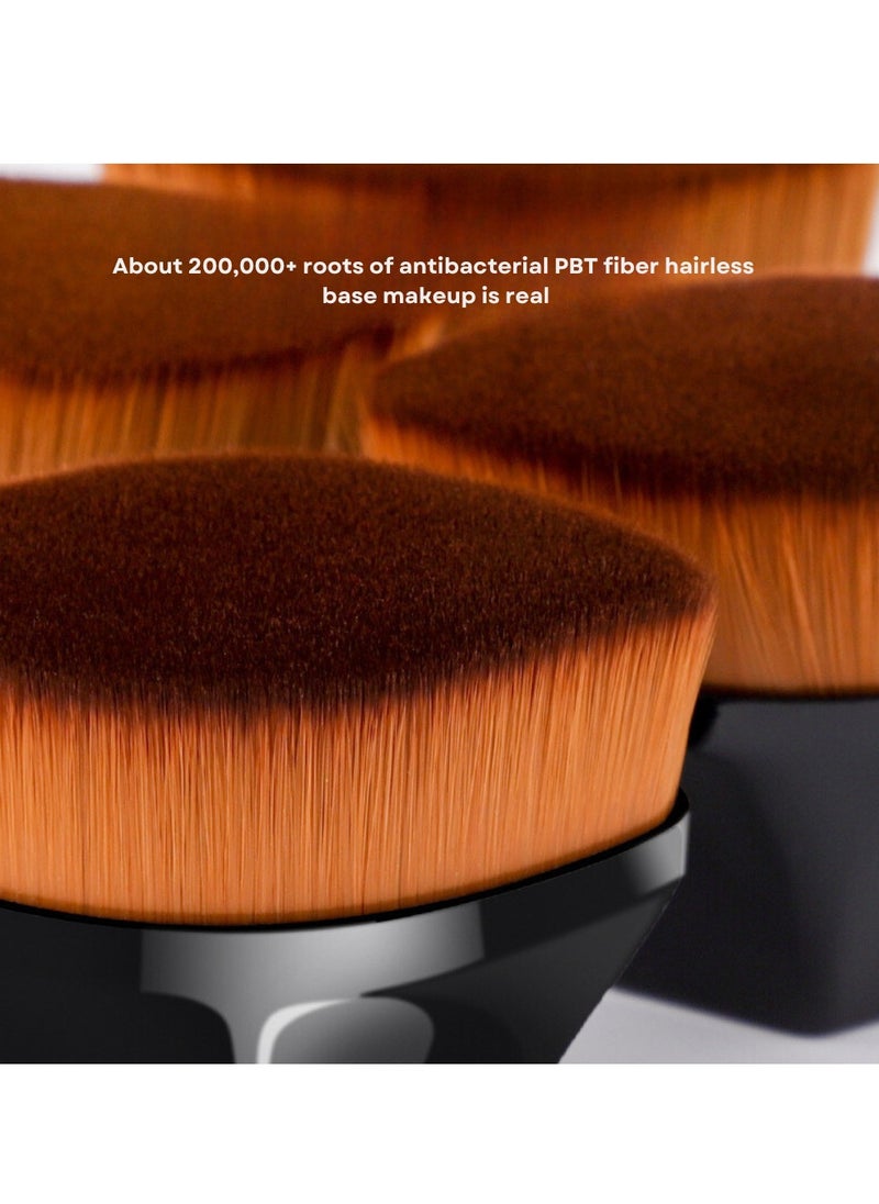 Mei Lifestyle Ultimate Round Makeup Brush - Professional Beauty Wide Brush Tools for Flawless Application & Blending  - Image 4