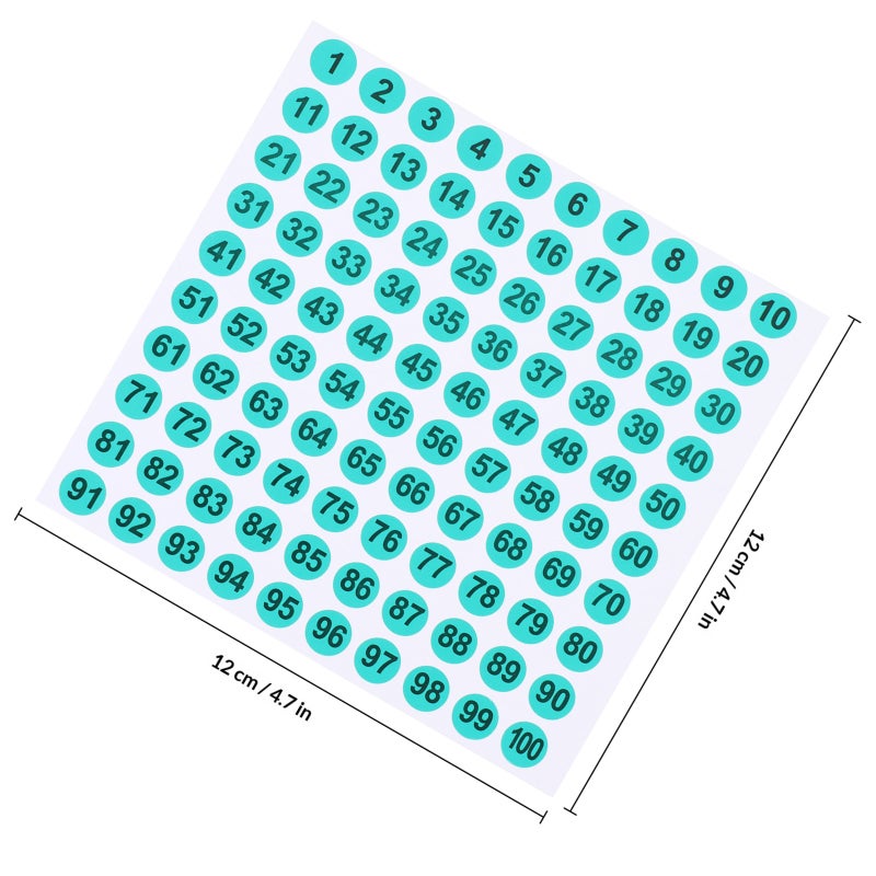 100pcs Round Number Stickers Unique Number Round Number - Image 2