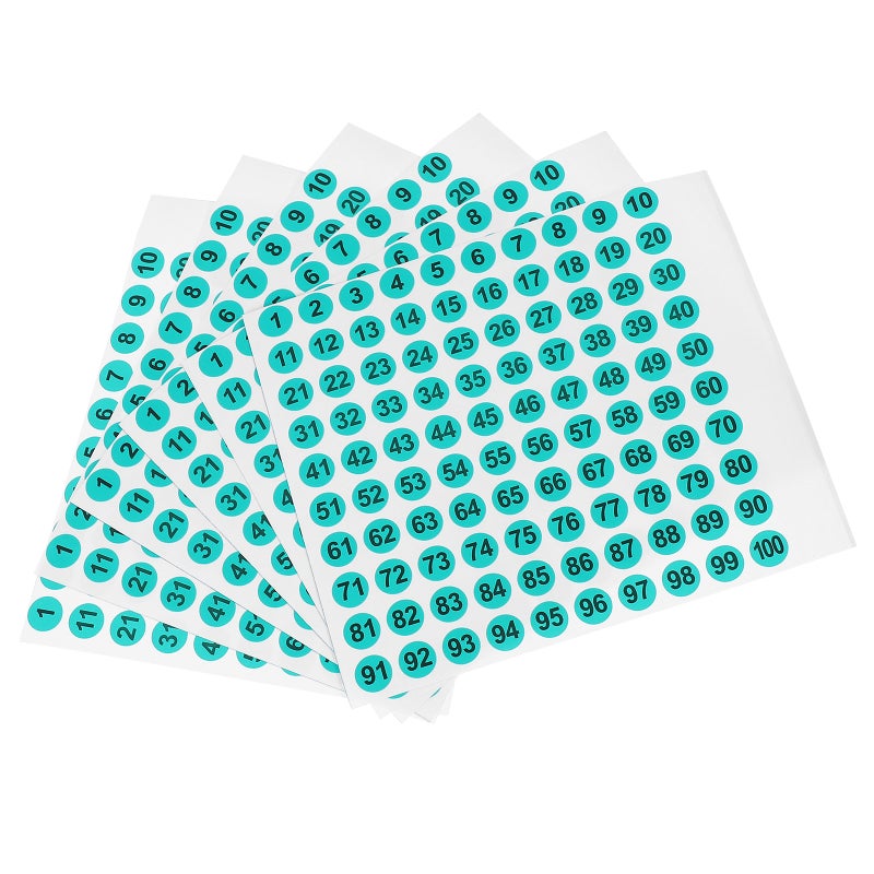 100pcs Round Number Stickers Unique Number Round Number - Image 1