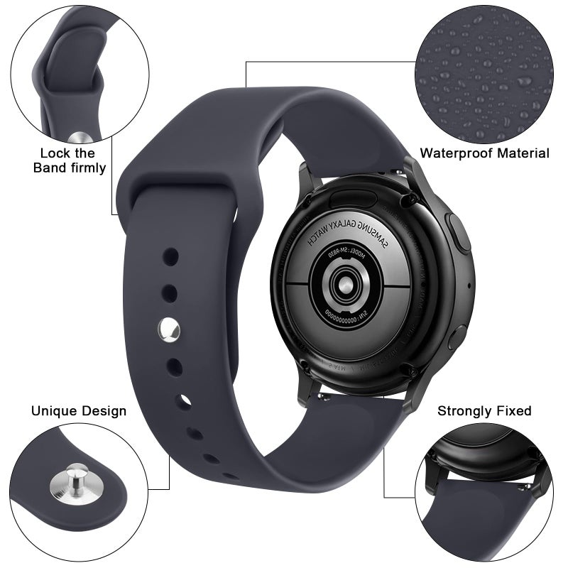 Meliya Bands Compatible with 20mm Watch Bands, Quick Release Soft Silicone Sport Replacement Strap for Smartwatch with 20mm Watch Lugs for Women Men - Image 2