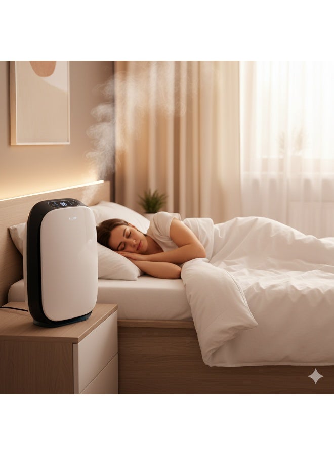 اتش تي حماية كاملة لأسرتك من البكتيريا والفيروسات والهواء الملوث، جهاز متطور بتصميم أنيق يناسب بيتك ويغطي حتى الغرف الكبيرة - Image 3