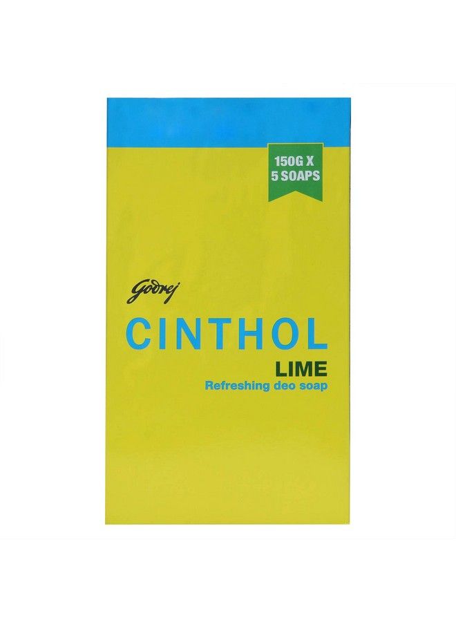 Cinthol Bathing Bar Lime 150G (Pack Of 5)  - Image 1
