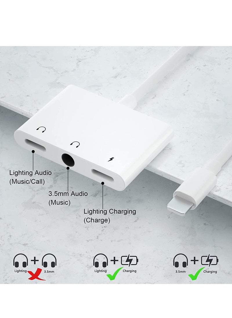 ELTRAZONE - Lightning Headphone Audio Adapter Splitter for iPhone/iPad,Lightning to 3.5mm Headphone Jack Adapter & dongle,Aux Audio Adapter for iPhone 14/13/12/11/X/8/8plus/7/7plus/iPad Support iOS 16 - Image 1