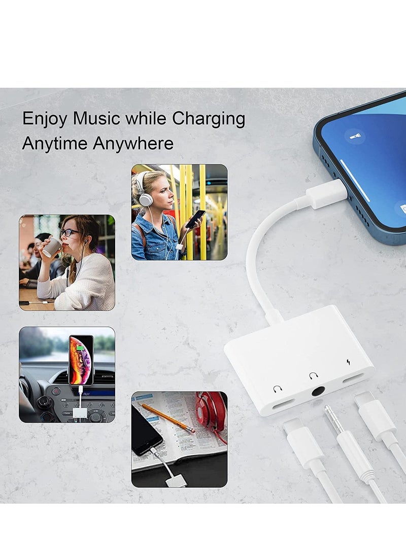 ELTRAZONE - Lightning Headphone Audio Adapter Splitter for iPhone/iPad,Lightning to 3.5mm Headphone Jack Adapter & dongle,Aux Audio Adapter for iPhone 14/13/12/11/X/8/8plus/7/7plus/iPad Support iOS 16 - Image 1