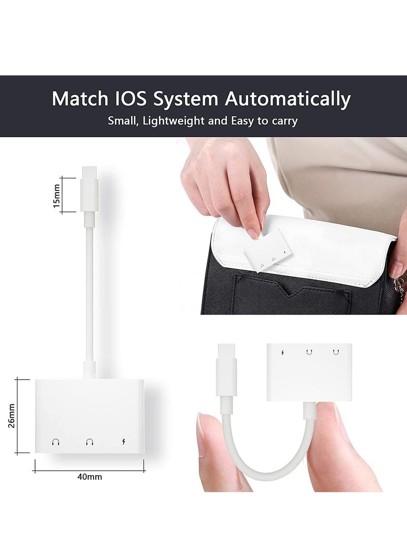 ELTRAZONE - Lightning Headphone Audio Adapter Splitter for iPhone/iPad,Lightning to 3.5mm Headphone Jack Adapter & dongle,Aux Audio Adapter for iPhone 14/13/12/11/X/8/8plus/7/7plus/iPad Support iOS 16 - Image 1