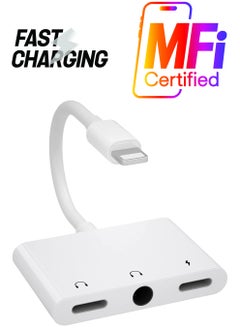 Lightning Headphone Audio Adapter Splitter for iPhone/iPad,Lightning to 3.5mm Headphone Jack Adapter & dongle,Aux Audio Adapter for iPhone 14/13/12/11/X/8/8plus/7/7plus/iPad Support iOS 16