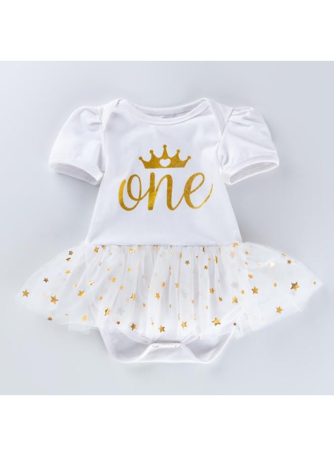 New Baby Girl Children's Wear Children's Dress Baby Festival Dress Short-sleeved Hassan Dress Climbing Dress 