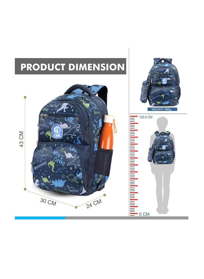 CHRIS Multi Print School Backpack for Boys and Girls  Versatile for School College  Everyday Use  Includes Free Stationery Pouch and Rain Dust Cover - Image 4