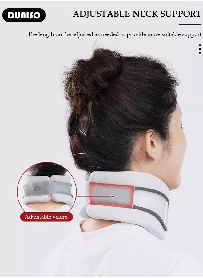 DUNISO Neck Brace for Neck Pain and Support,Adjustable Soft Foam Neck Protector, Soft Cervical Collar for Sleeping, Vertebrae Whiplash Wrap Aligns, Stabilizes & Relieves Pressure in Spine for Women & Men  - Image 5
